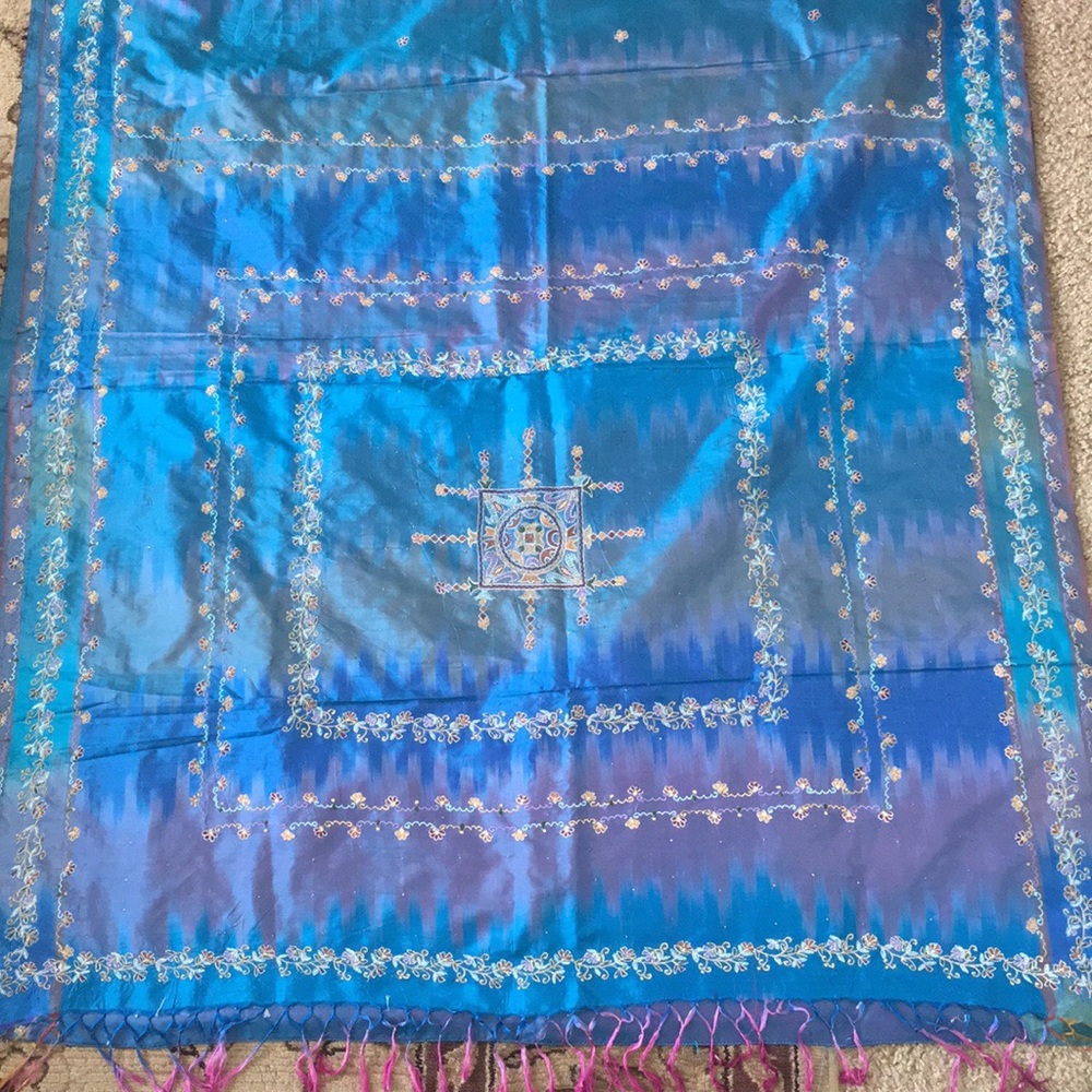 Absolutely gorgeous Iridescent Silk Saree